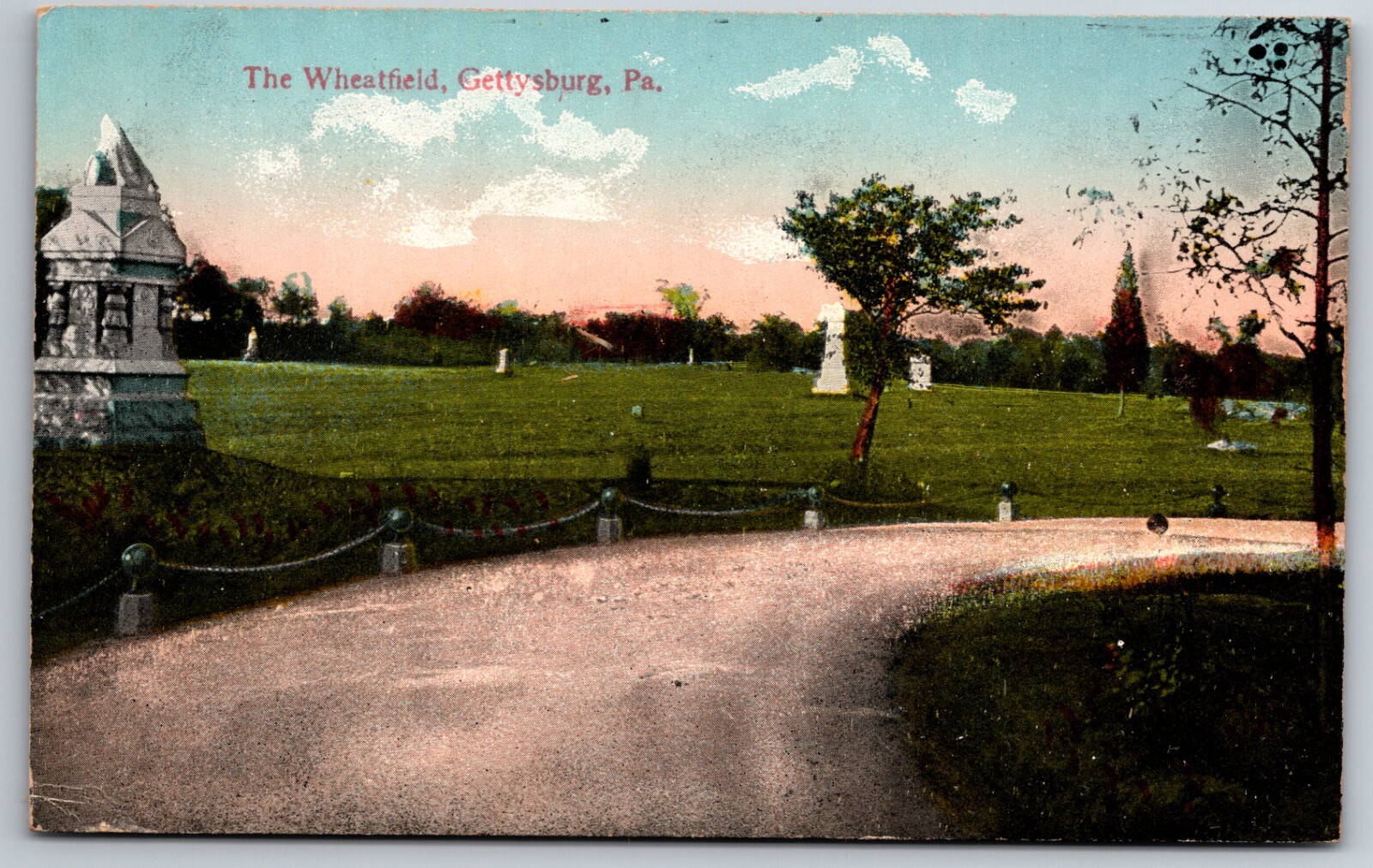 The Wheatfield Gettysburg Pennsylvania ABC & co Unused Litho Postcard