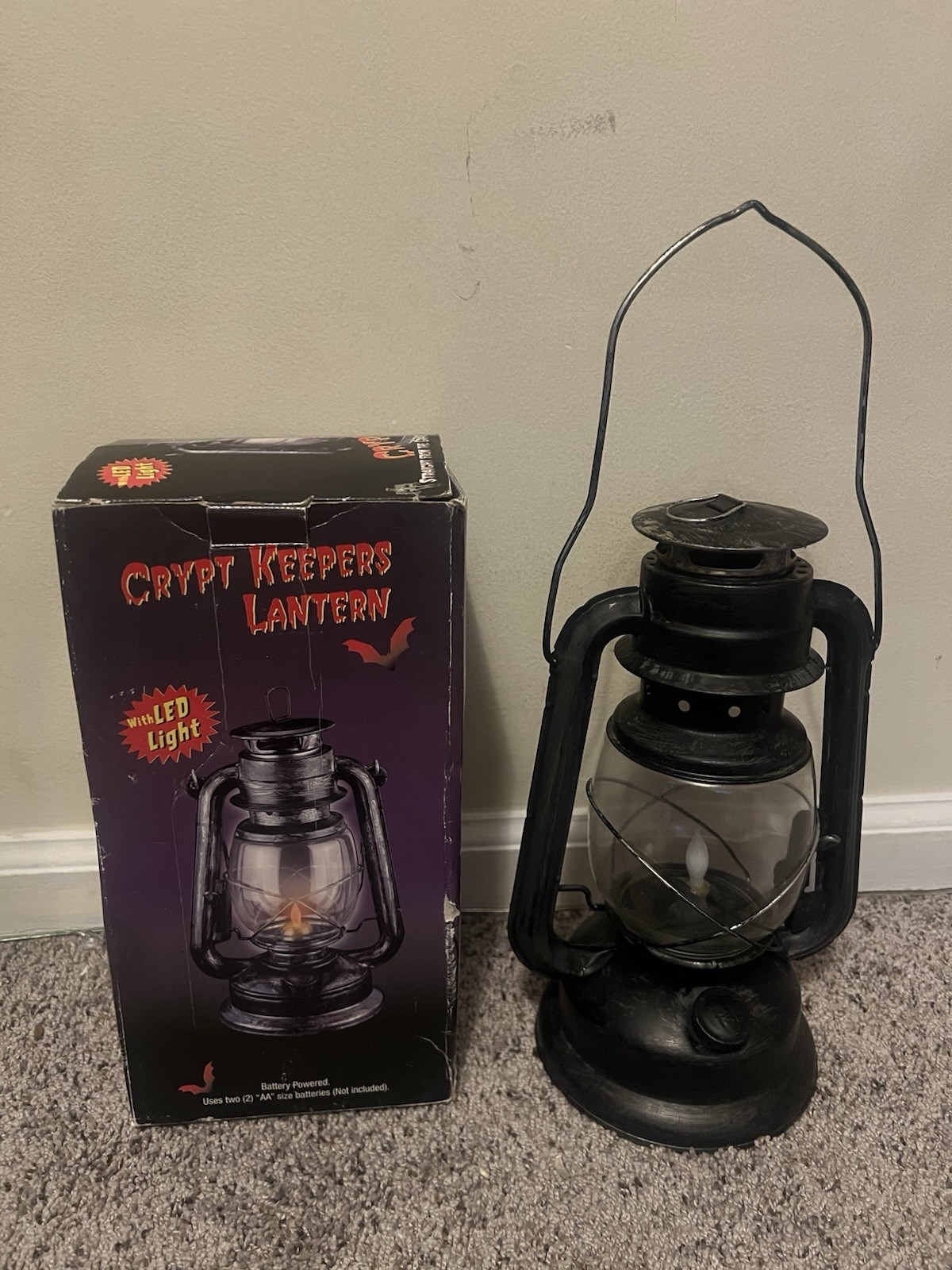 Vintage Fitco Crypt Keepers Lantern Light Up Halloween Decoration Tested Works 