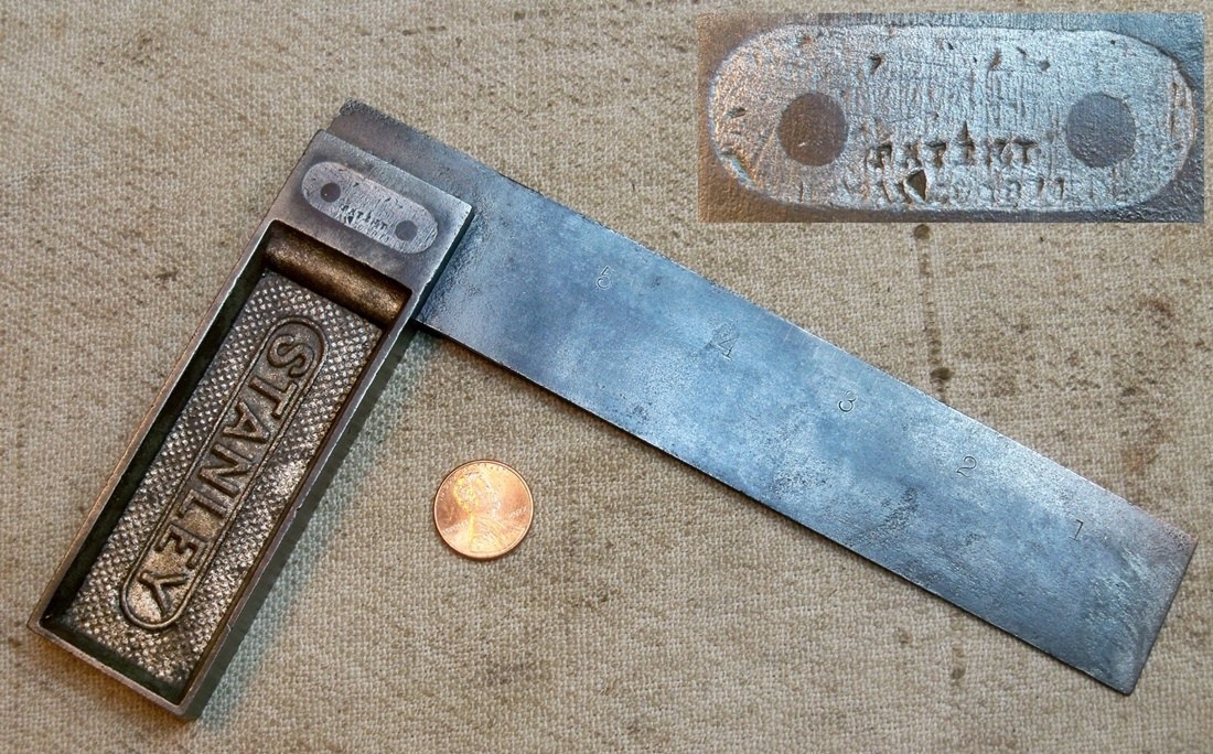 Stanley No 2 Traut Patent 1874 Improved 6 Inch Try Square Collectible READ