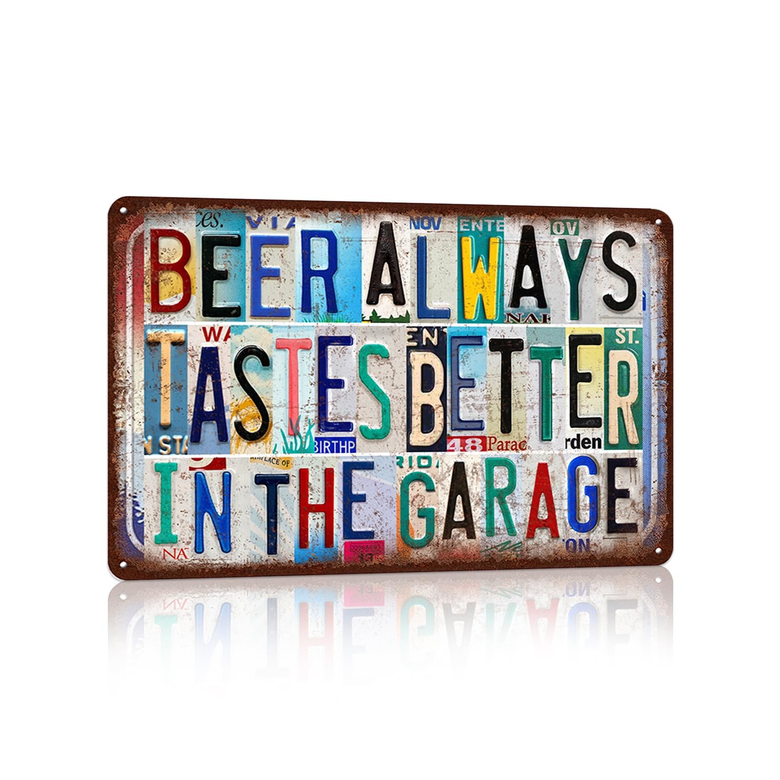 Vintage Beer Always Tastes Better In The Garage Metal Tin Signs