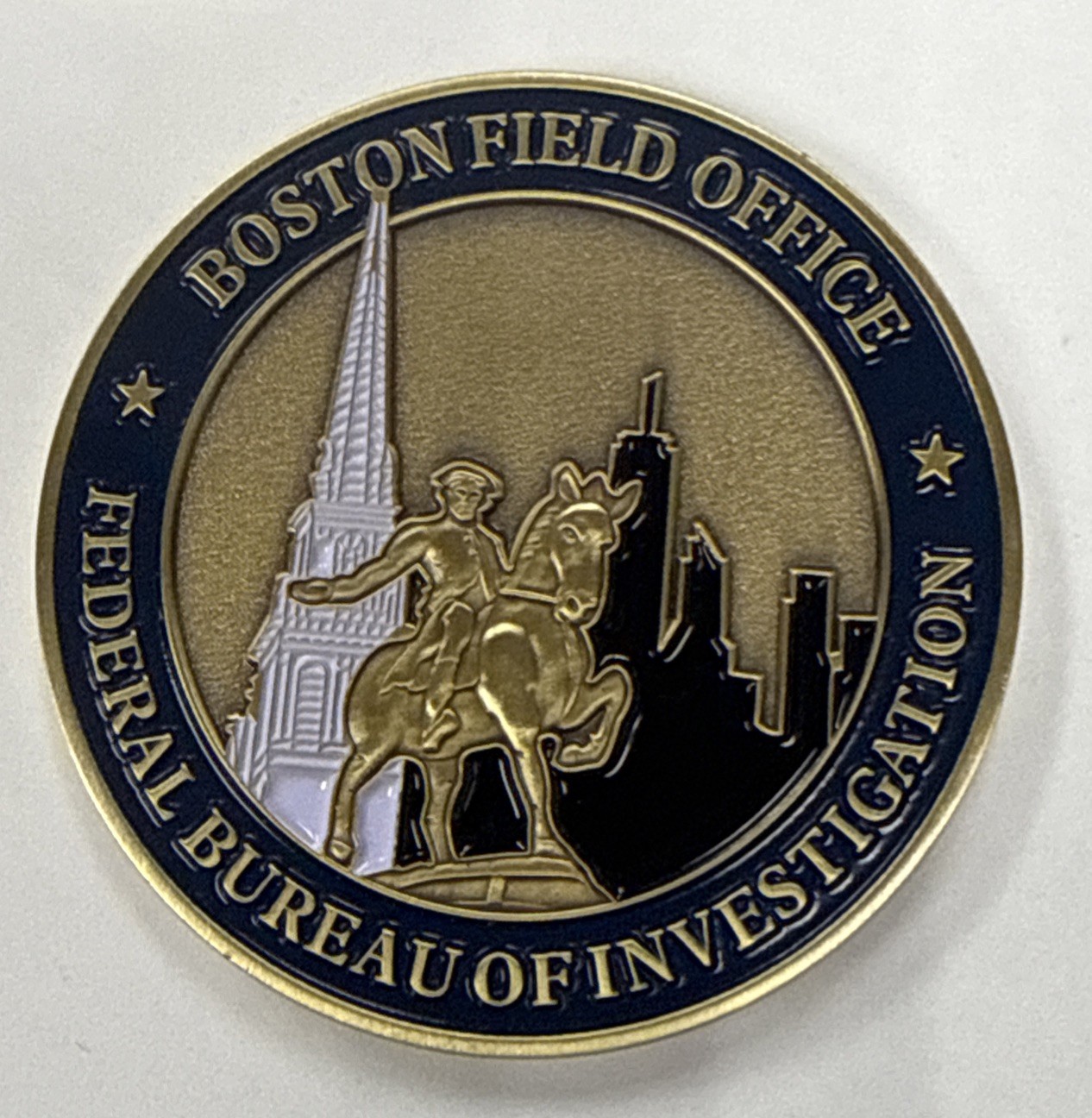 FBI Federal Bureau Of Investigation Boston  Division Challenge Coin