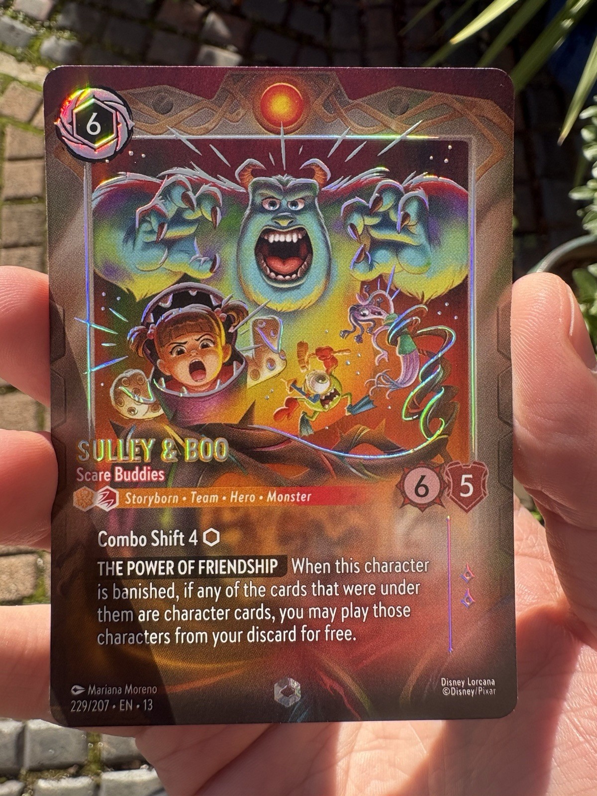 Disney Lorcana Sulley & Boo Scare Buddies Enchanted Foil 229/207