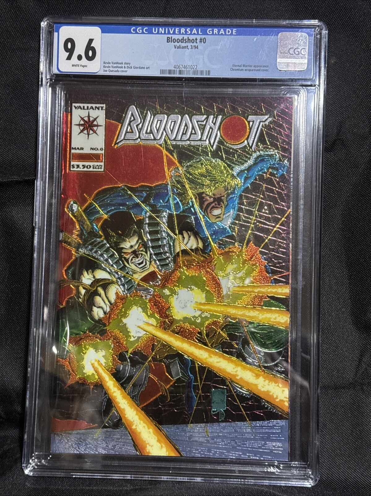 Bloodshot #0 3/94 CGC 9.6 Chromium Cover Valiant Comic WHITE PAGES