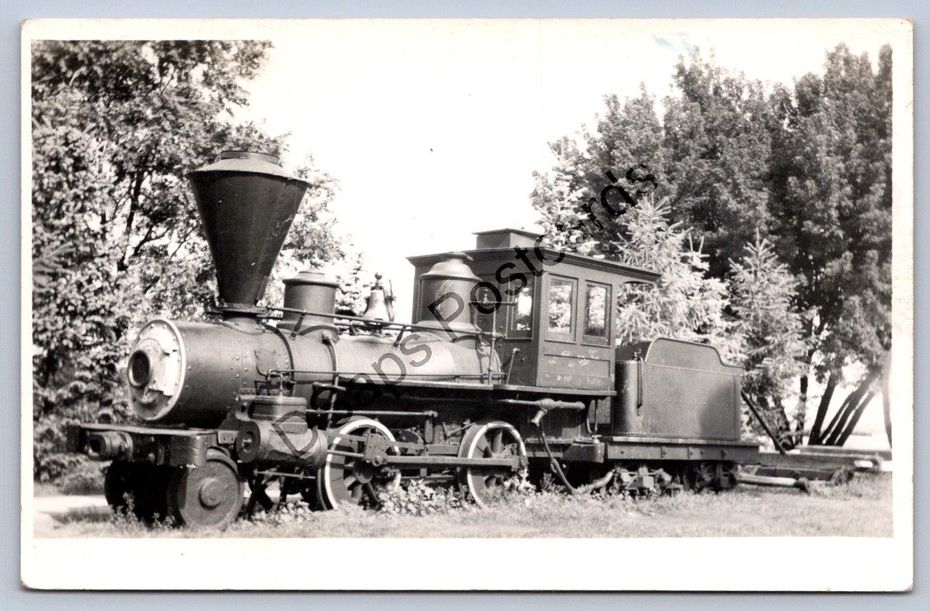 Michigan Rppc Postcard c1930-50s Day Lumber Co. Steam Locomotive 1876 Engine
