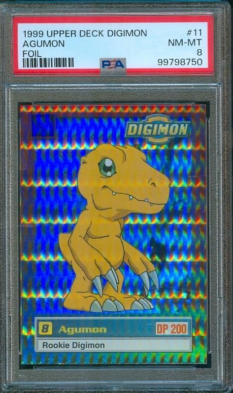 1999 Upper Deck Digimon AGUMON Foil #11 PSA 8
