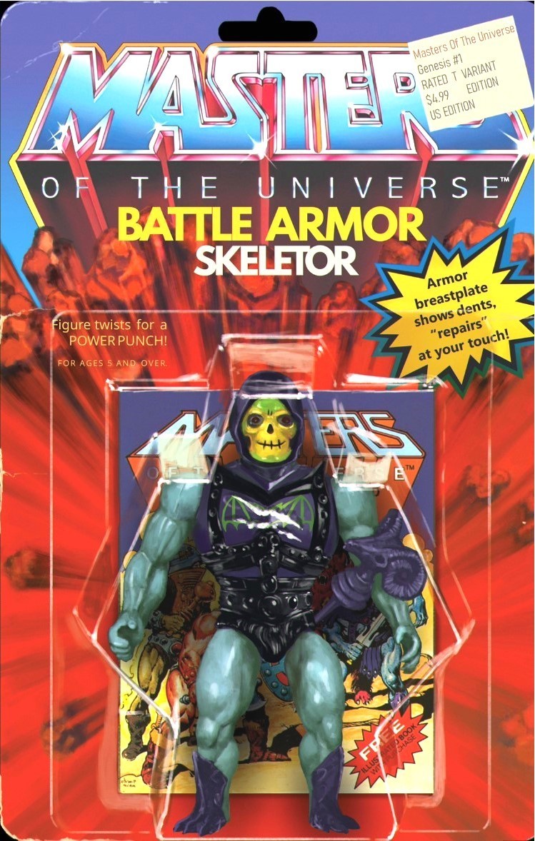 HE-MAN MASTERS OF THE UNIVERSE GENESIS #1 NYCC BATTLE ARMOR SKELETOR VARIANT