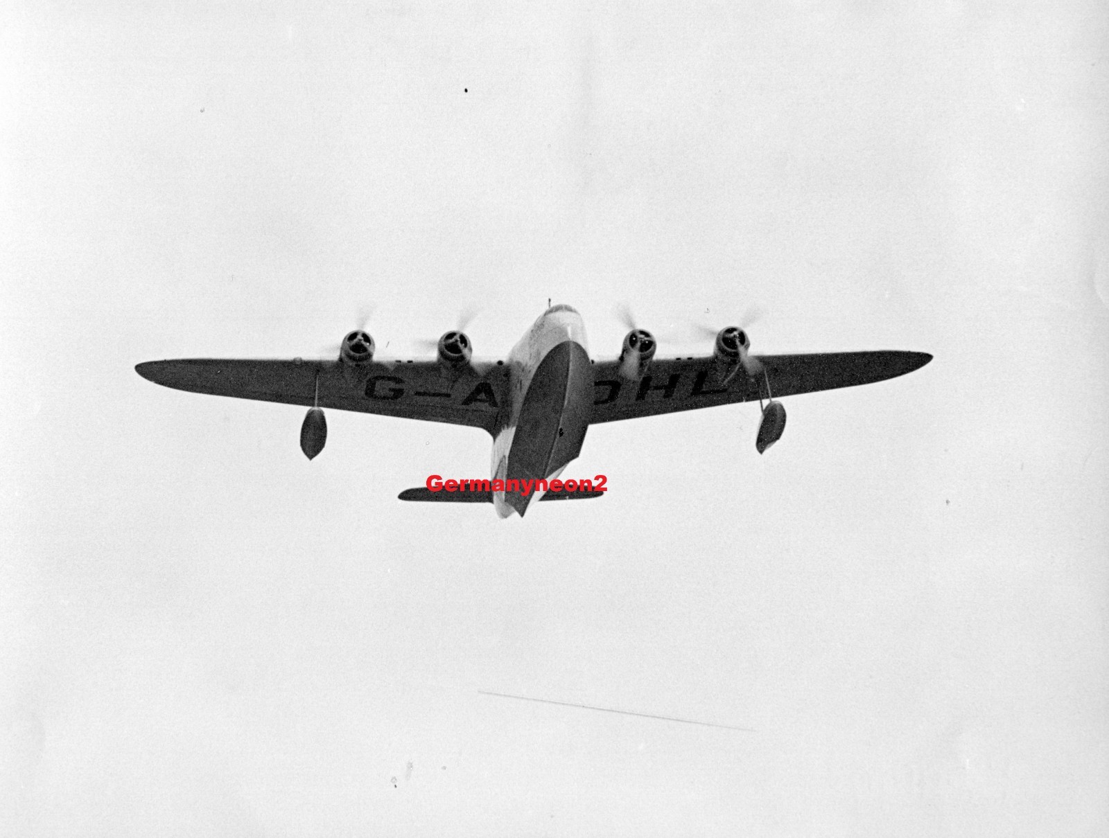IMPERIAL AIRWAYS.,  SHORT EMPIRE FLYING BOAT.,   G-ADHL.,  B/w PHOTO  8x6\'\'