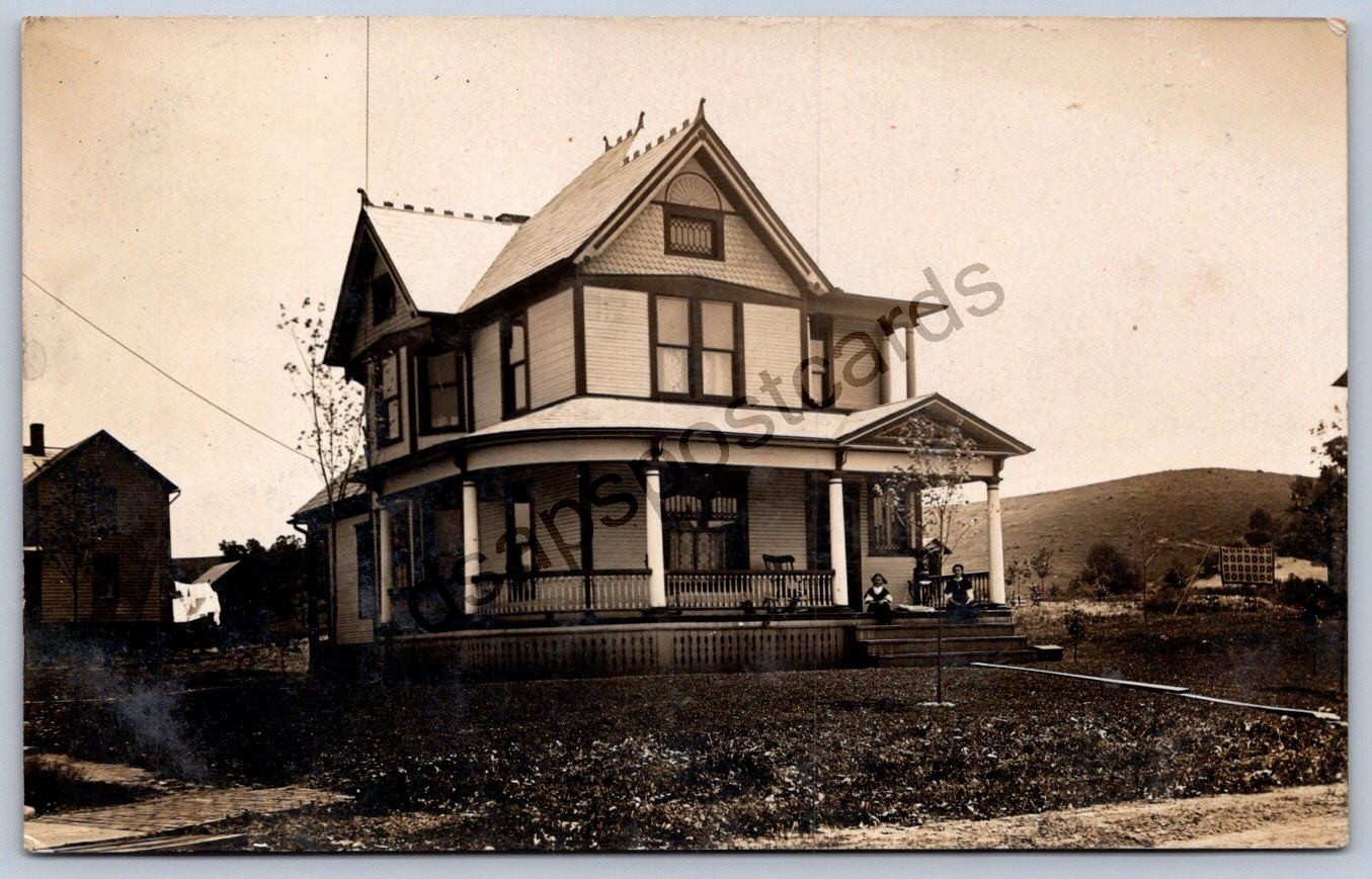 K53/ New Philadelphia Ohio RPPC Postcard c1910 Home Residence 459