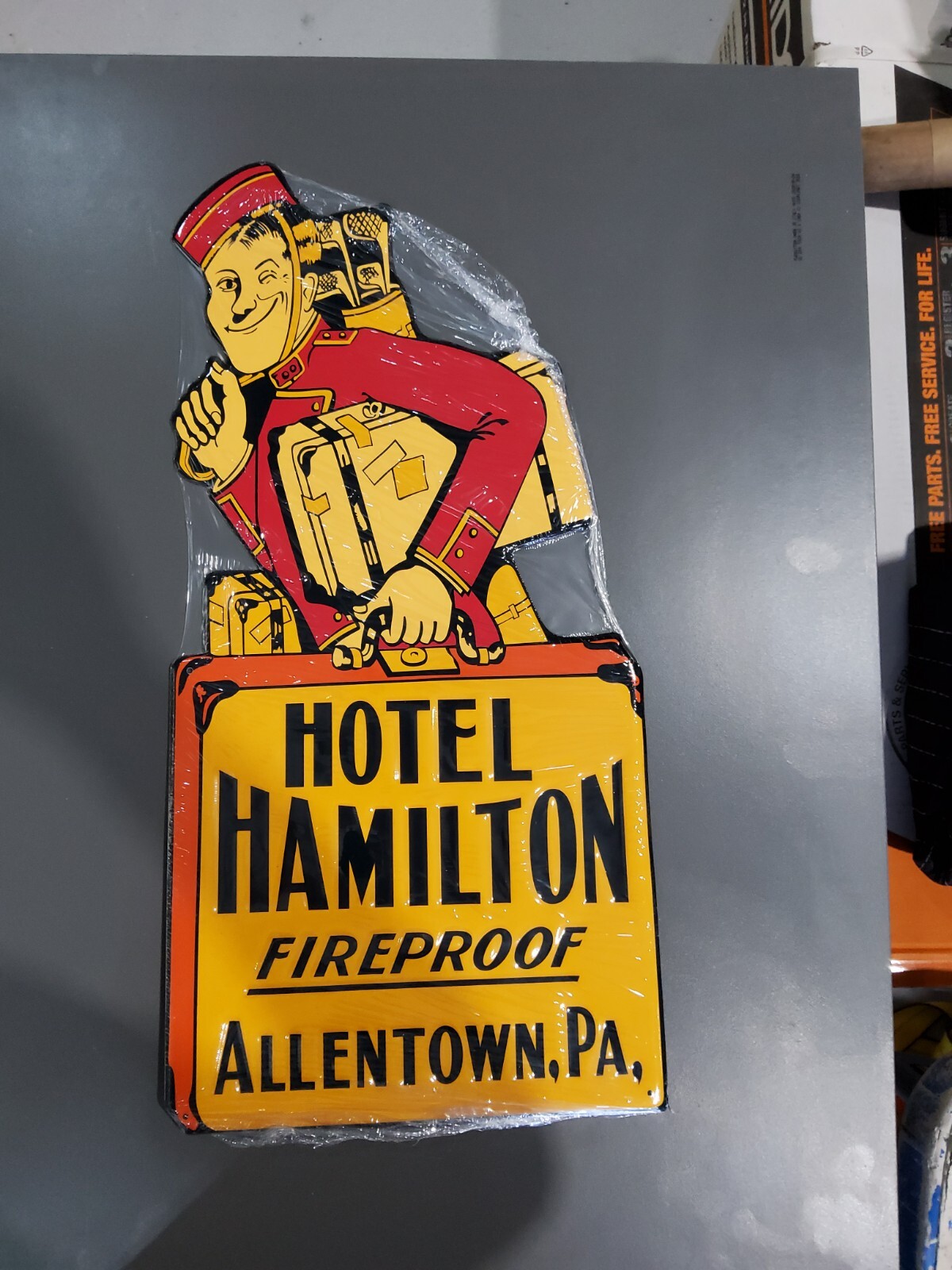 Hotel Hamilton Vintage Style Metal Sign