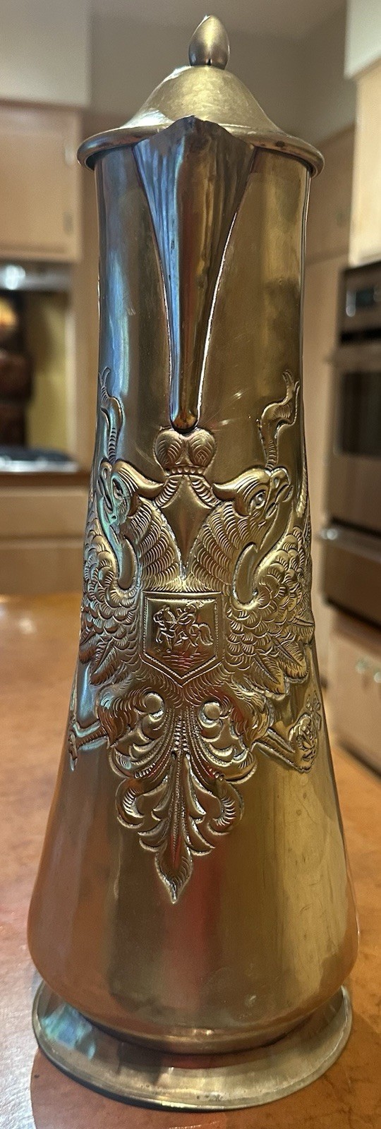 Antique Imperial Russian Brass Pitcher Ewer Kolchugin Partnership Pre-1917