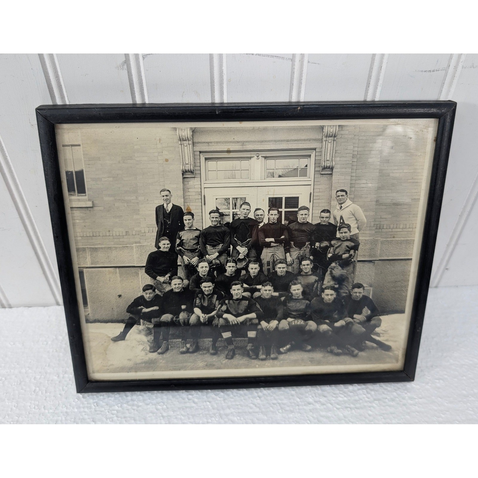 Vintage 1922 Football Team Photo Framed Antique Sports Memorabilia 10x8.5