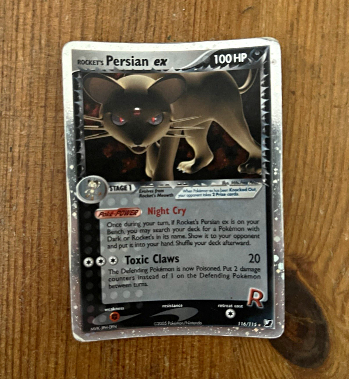POKEMON Rocket\'s Persian ex 116/115 Secret Rare Holo EX 2005 (READ DESC)