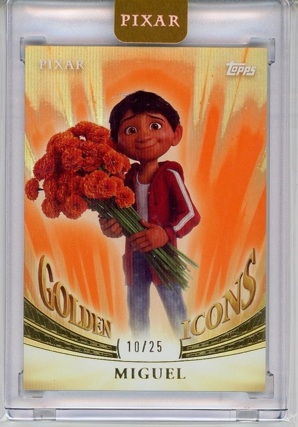 2025 Topps Pixar Gold Golden Icons GI-69 Miguel Orange 10/25