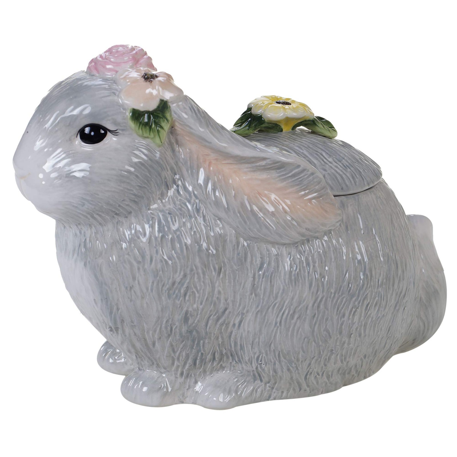 Certified International Sweet Bunny 3D Bunny Cookie Jar 8 Inch Ceramic Easter