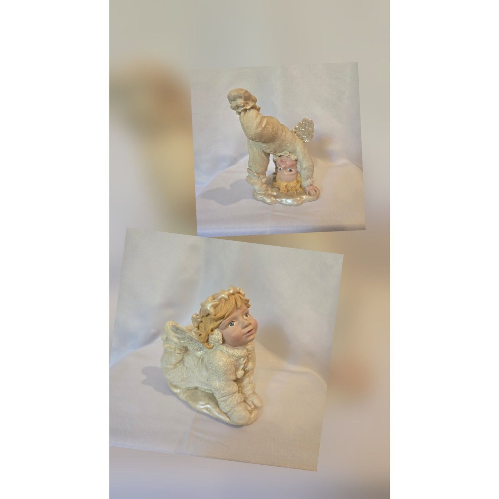 Vintage 1994 Collectibles For Me Resin Snow Angel Set of 2 (both boxes included)