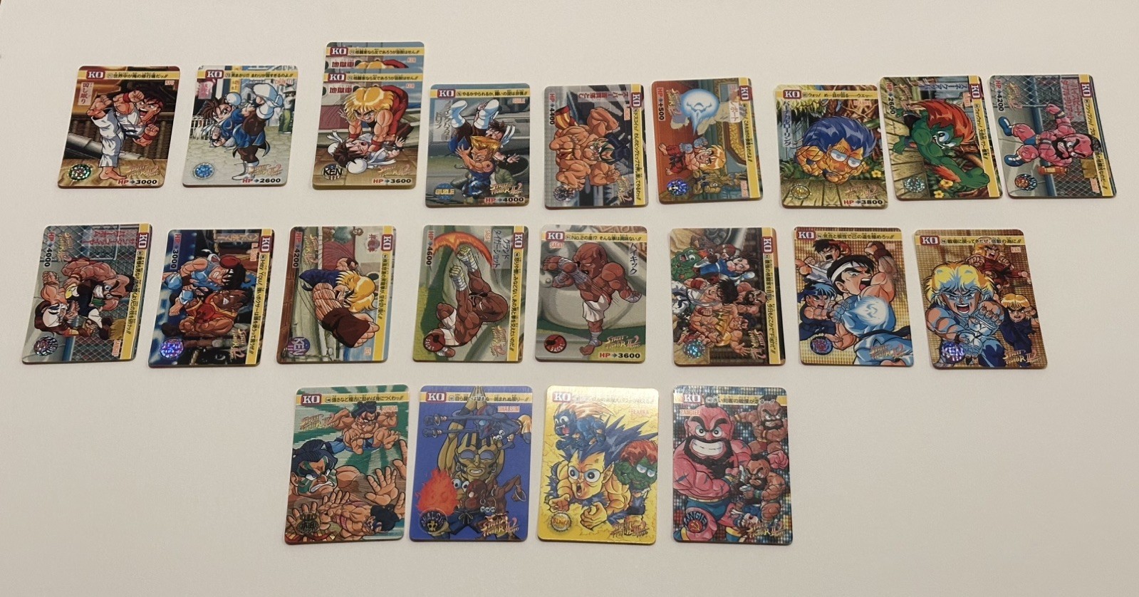 Bandai Capcom Street Fighter 2 Champion Carddass Authentic Japan Vintage 1993