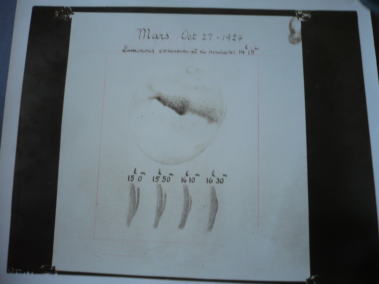  ORIGINAL PHOTO 1924 ASTRONOMY MARS 