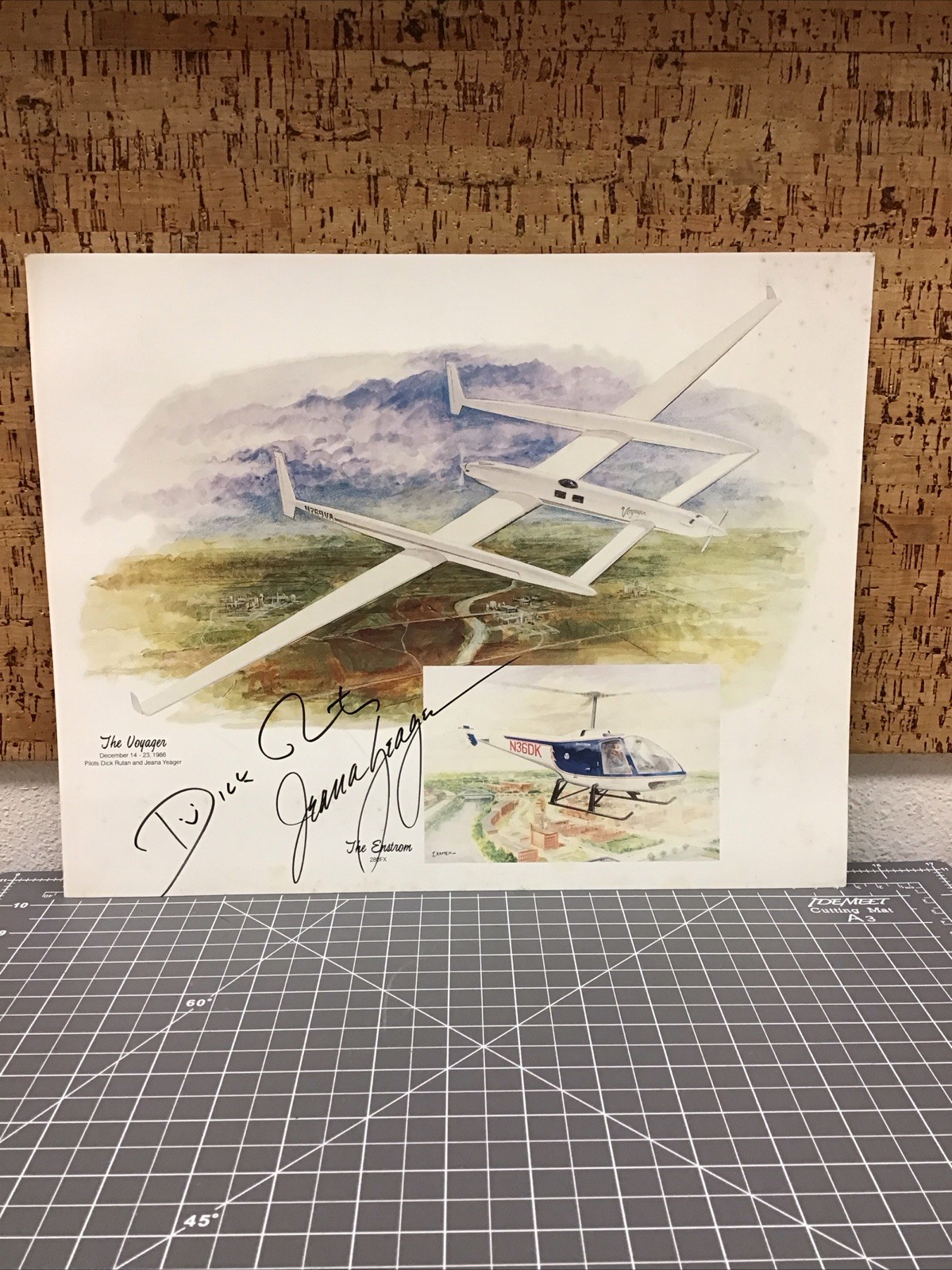 Vintage 1986 The Voyager Dick Rutan, Jeana Yeager Autographed A-1