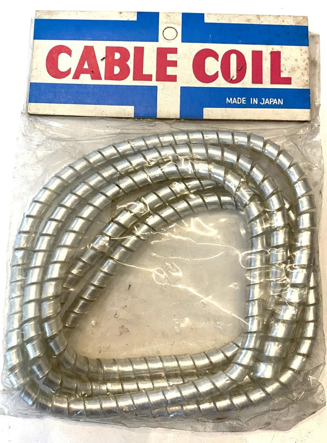 NOS vintage CABLE WRAP COIL cover Bicycle Motorcycle Scooter Silver