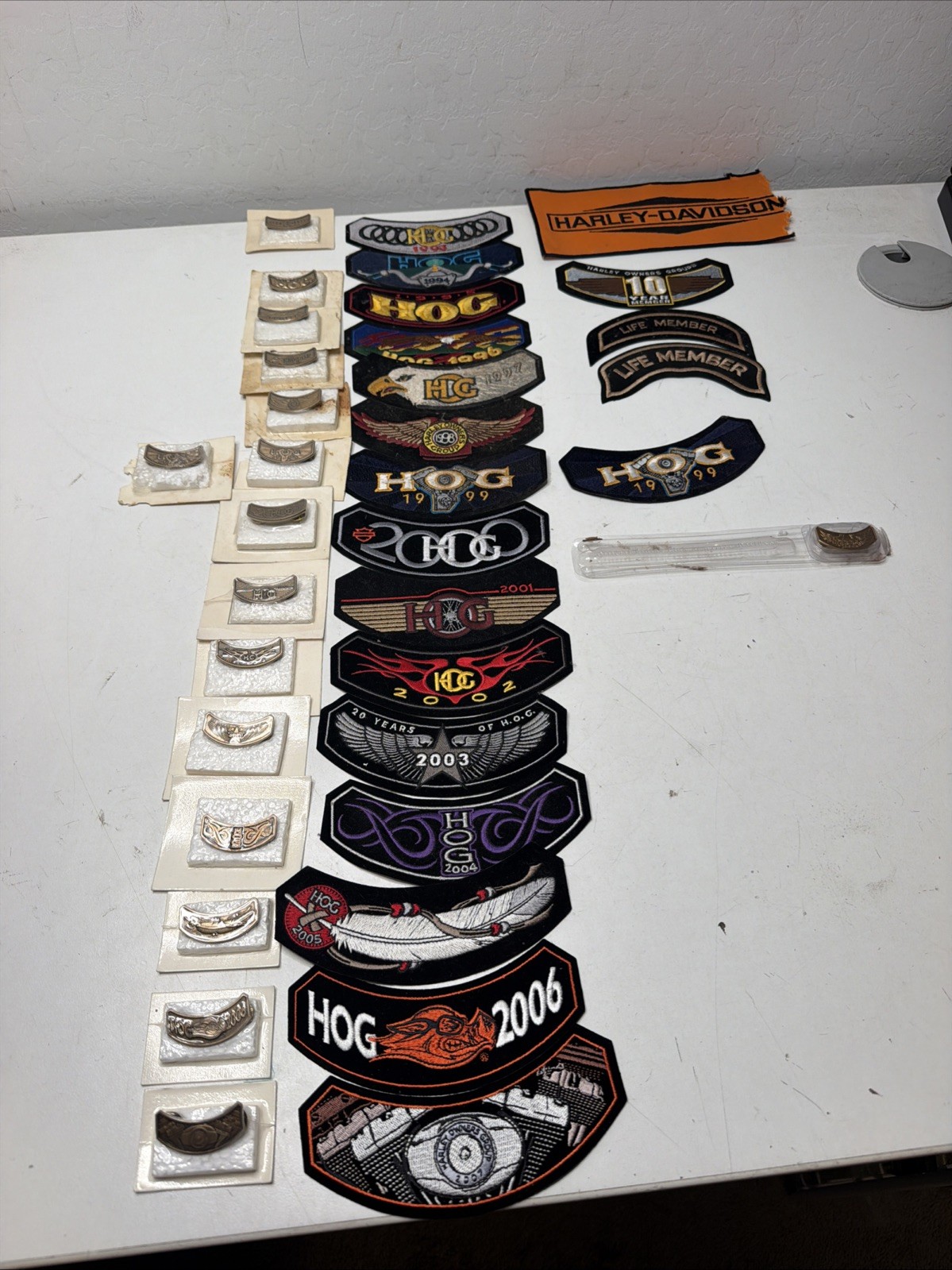 Lot 15 NEW Harley Davidson HOG Owners Group Membership Pins Patches Lot