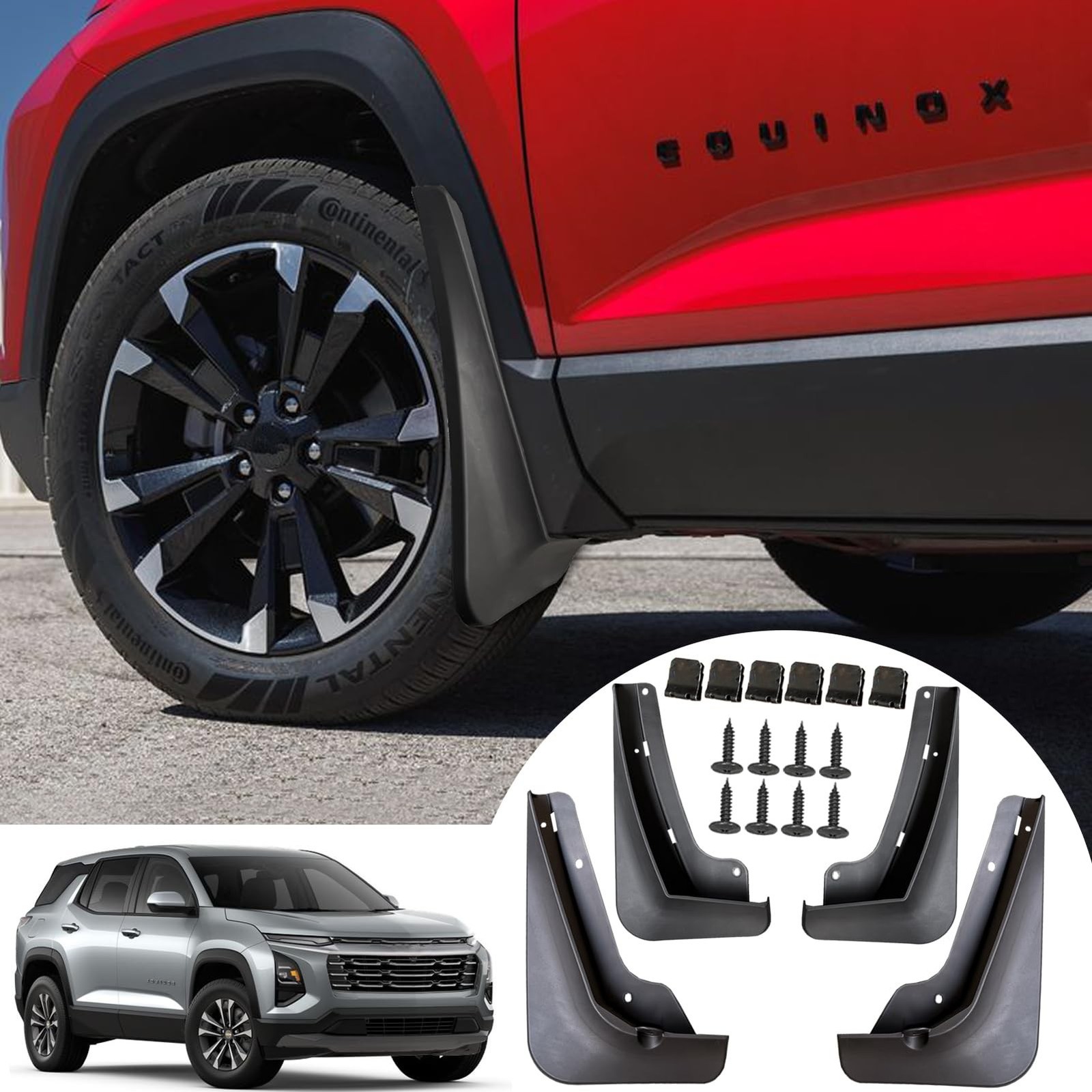 KEADIAP Mud Flaps for Chevy Equinox 2025 2026, No Drill Splash Guards