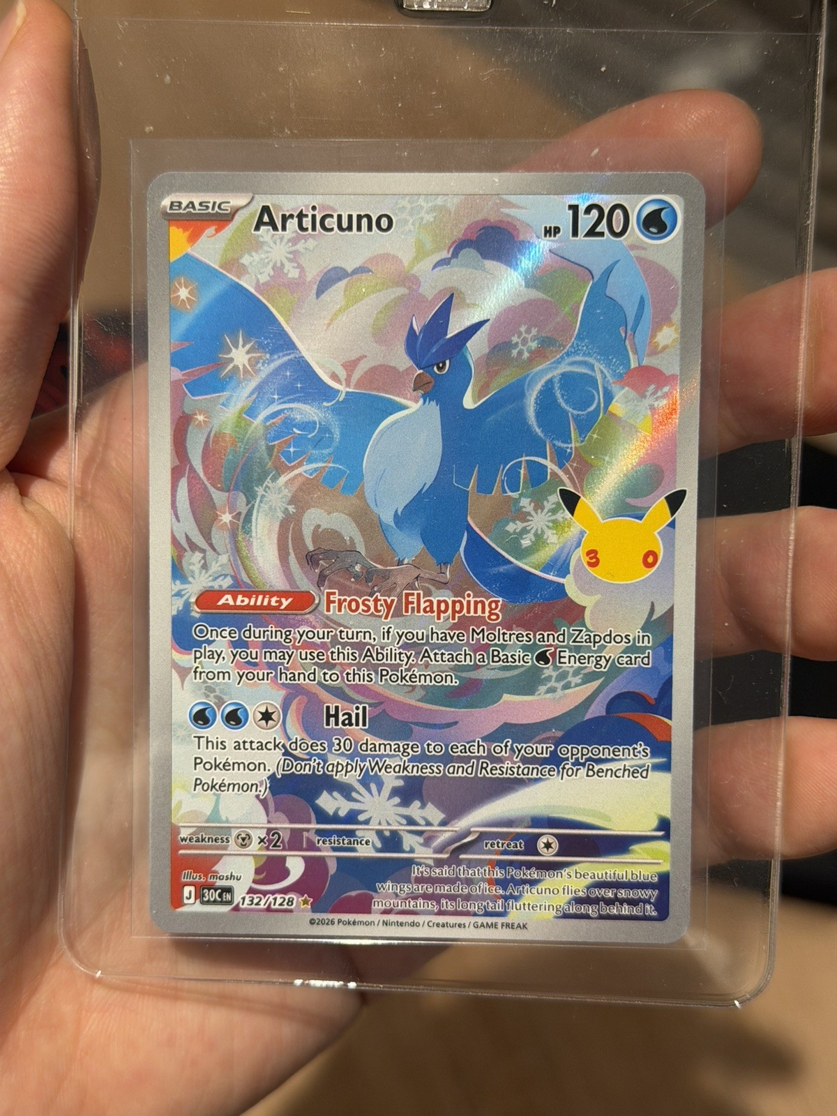 Nintendo Pokémon TCG Articuno 132/159 30th