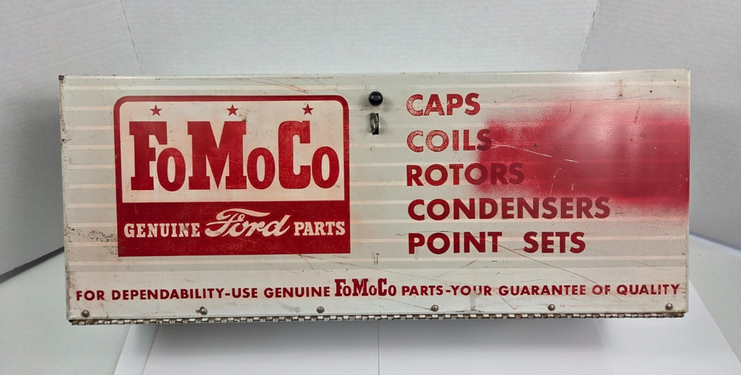 Vintage 1950\'s FoMoCo Genuine Ford Parts Mechanic Shop Metal Cabinet