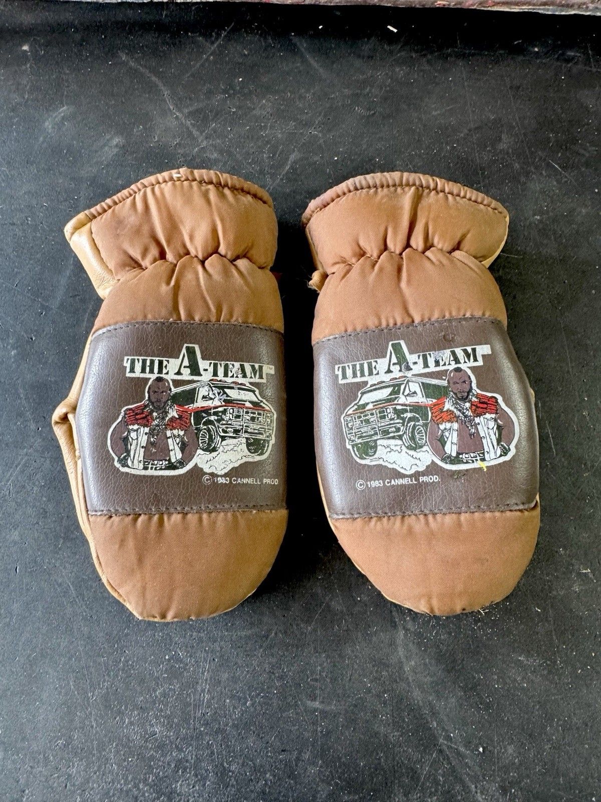 Rare Vintage 1983 Cannell THE A-TEAM KIDS GLOVES MITTENS Mr T