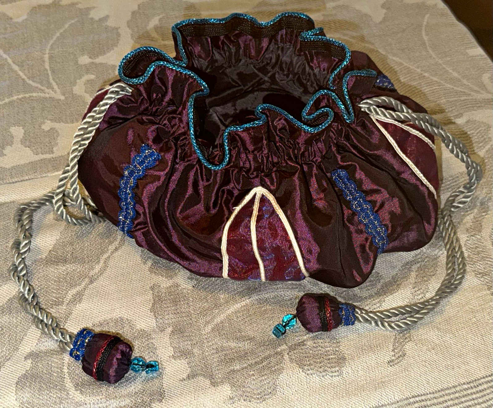 Hermione Bag - TOMY Purple Satin Drawstring VINTAGE Harry Potter Rare
