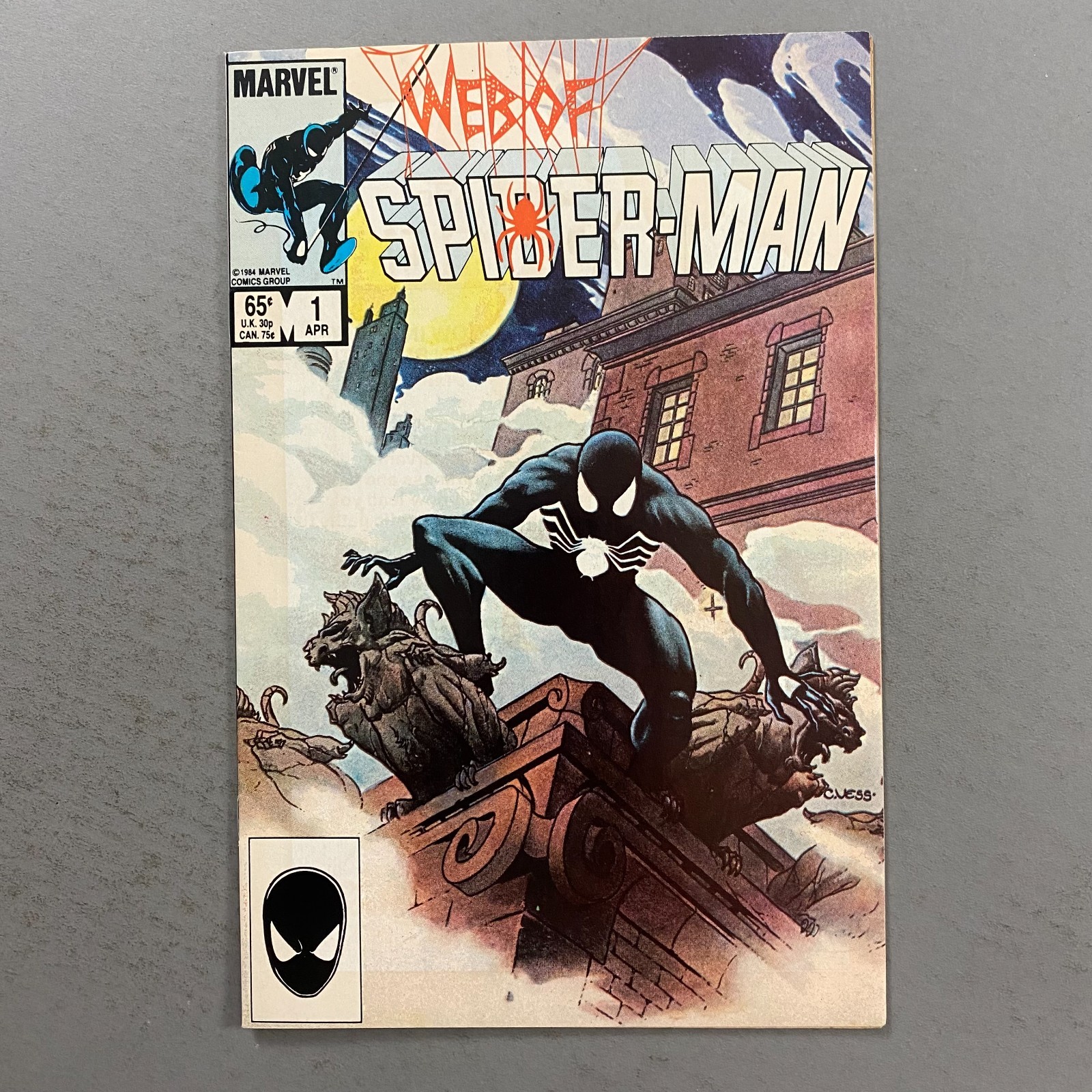 WEB OF SPIDER-MAN 1 EARLY BLACK SUIT SPIDER-MAN (1985, MARVEL COMICS)