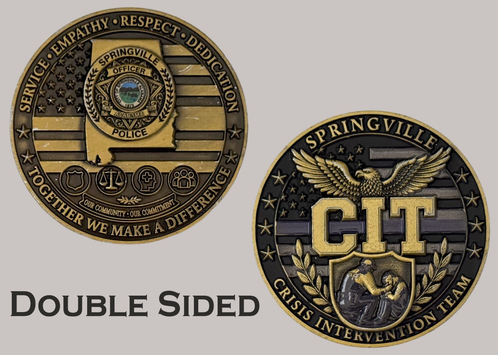 Springville Police CIT Crisis Intervention Team Alabama Challenge Coin  J#45