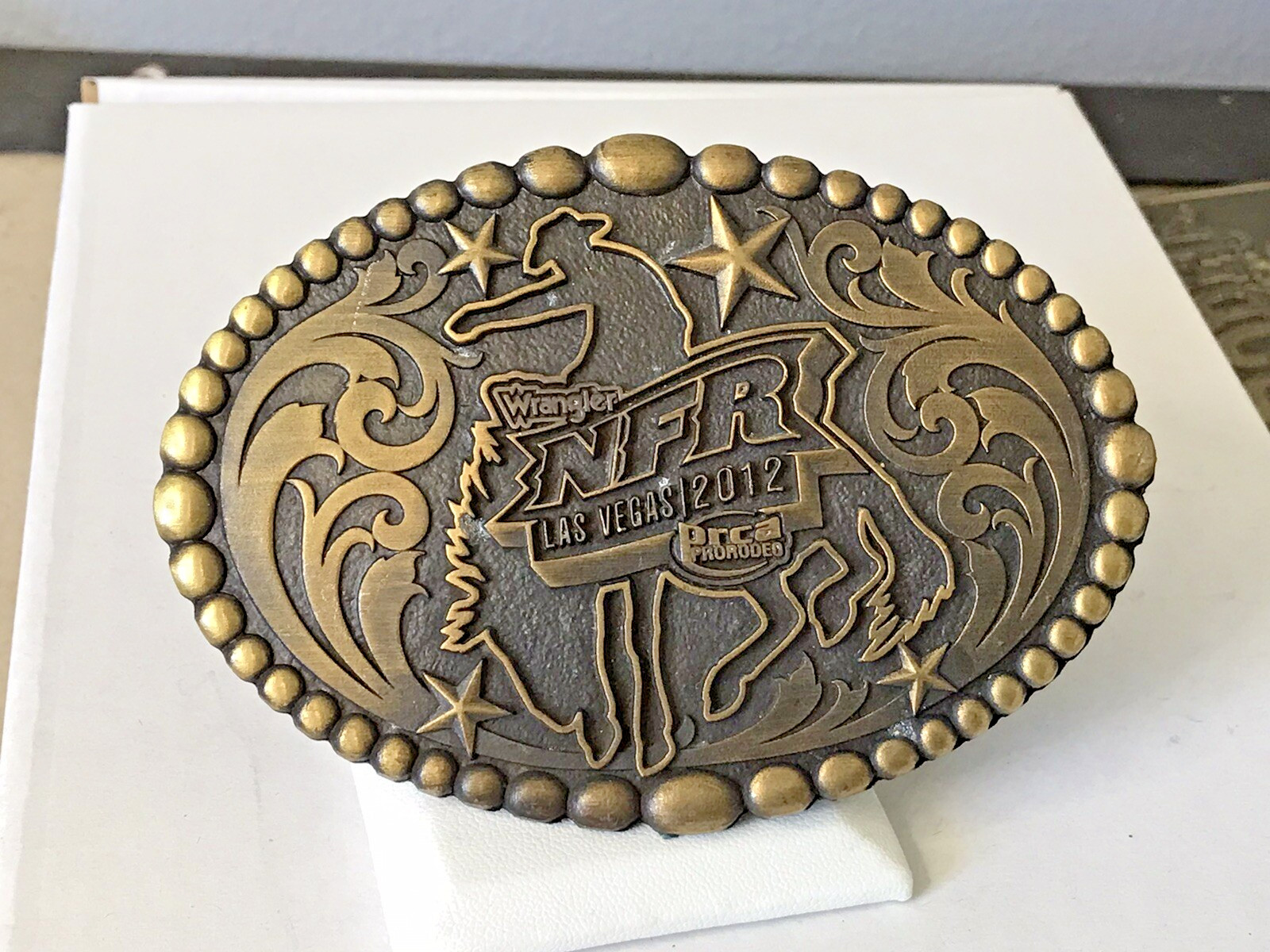 Montana silversmiths Wrangler NFR Las Vegas 2012 PRCA  Belt Buckle  ~Z4~