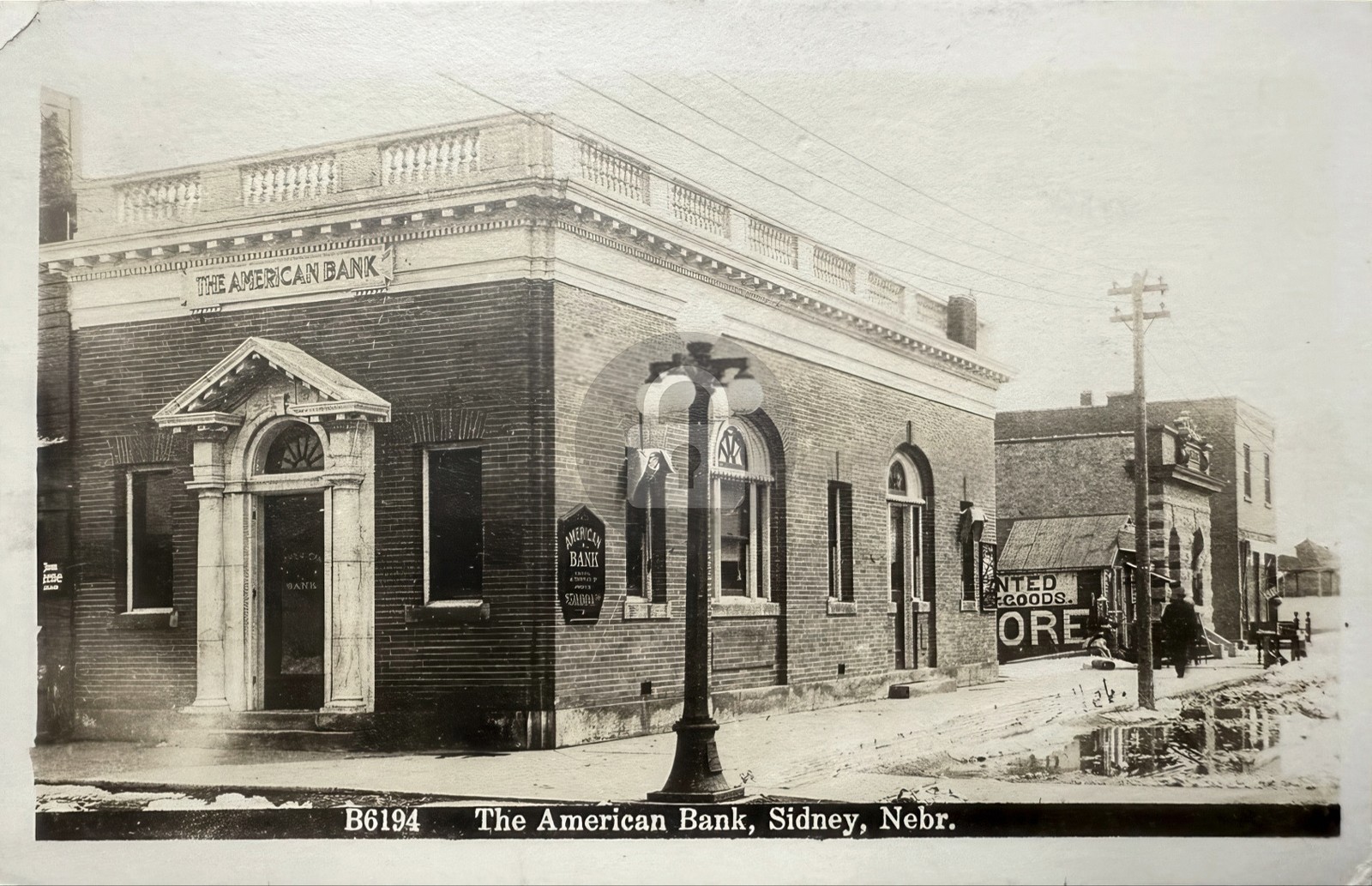 Sidney Nebraska The American Bank Bldg c1914 RPPC Photo Postcard COPY