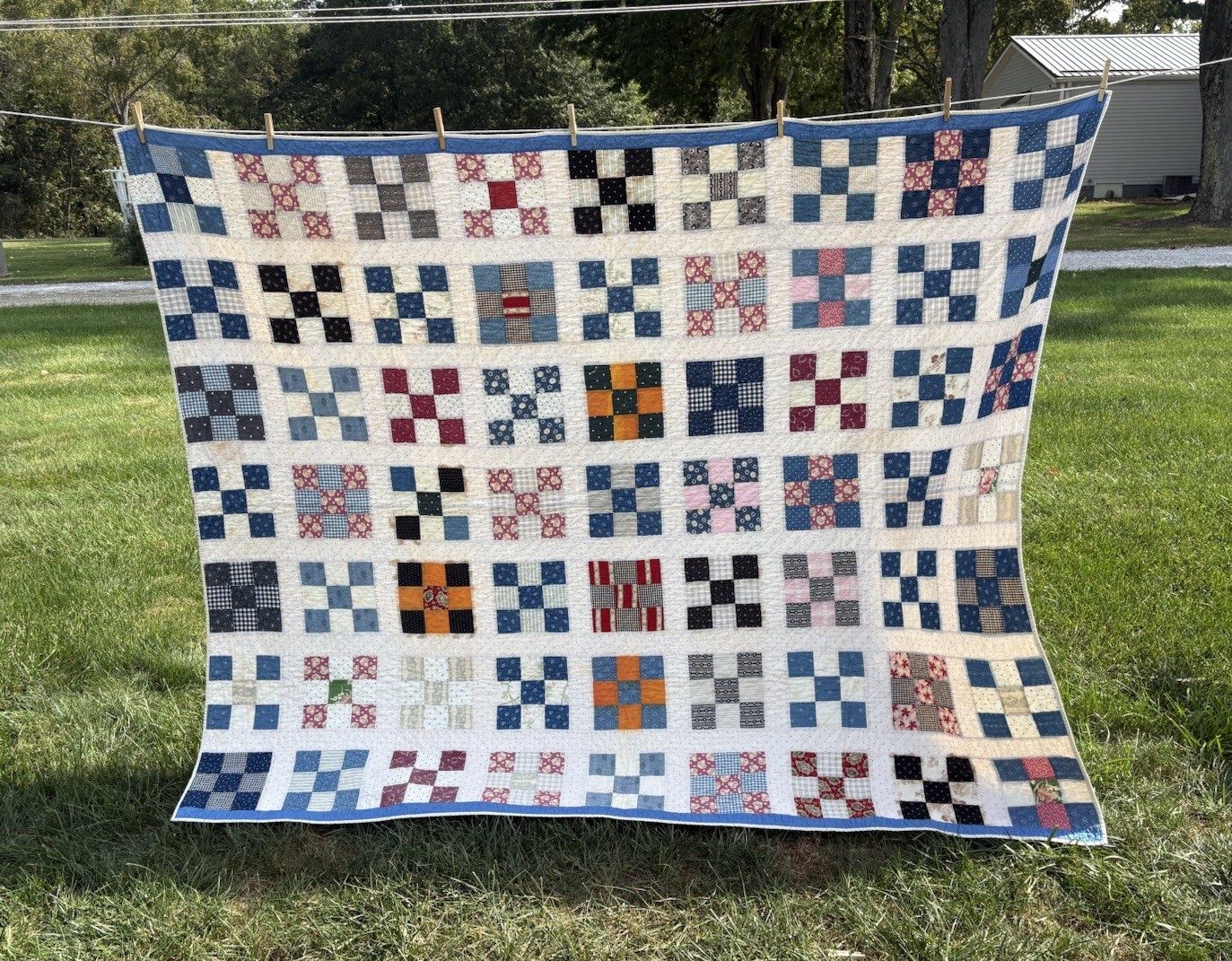 Vintage Farmhouse 9 Patch Quilt 67\