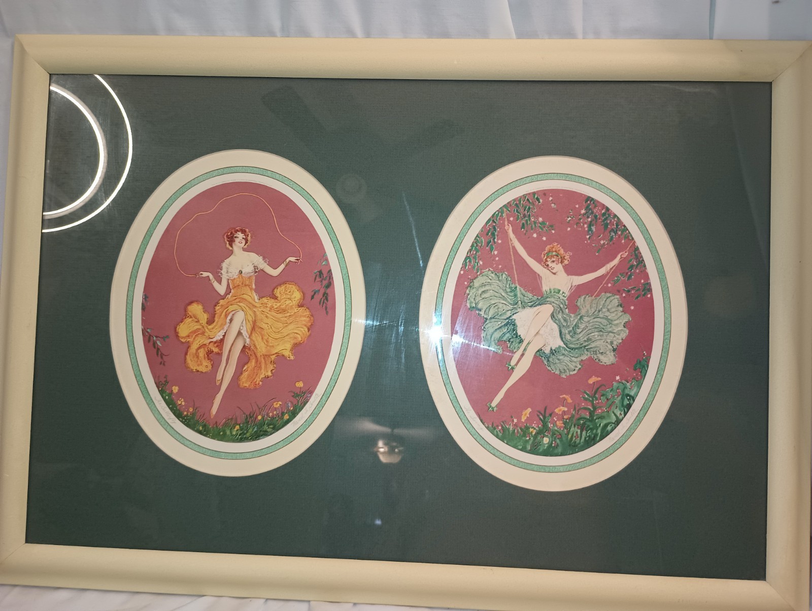 VINTAGE: THE BUTTERFLY & THE SWING  by Marcel Le Boulte (1920s/1930s) ~ SIGNED