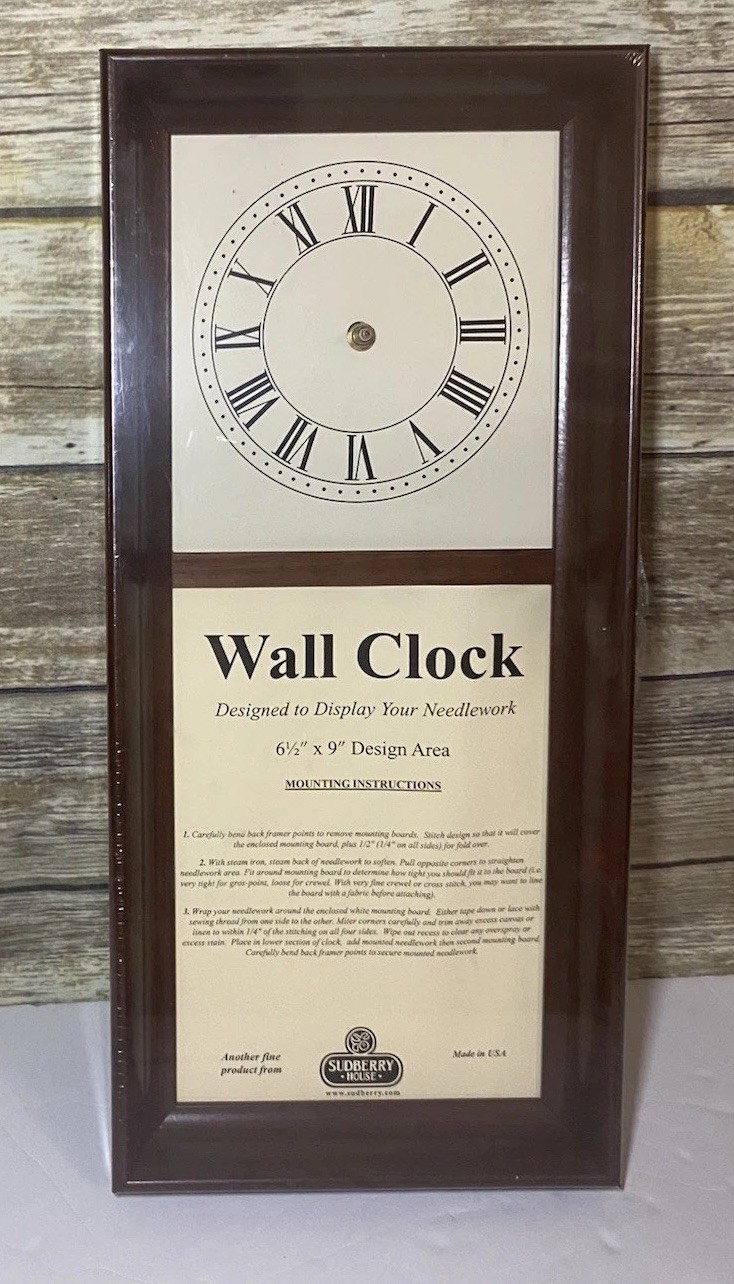 Sudberry House Wall Clock, Frame Customized Designed Needlework Projects Sealed
