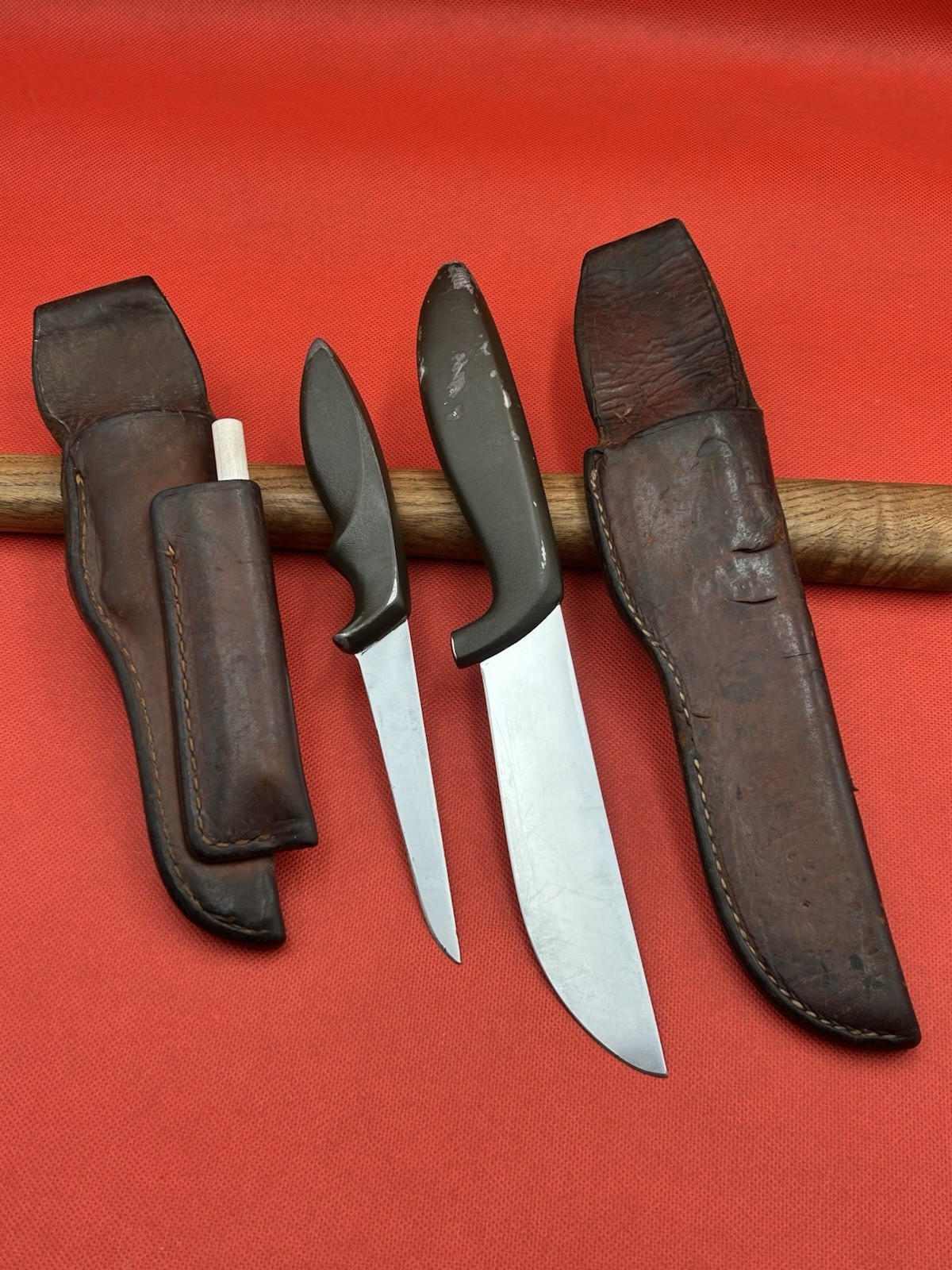 🔪vintage Gerber Big Hunter & Mini Magnum Hunting Knives, Well Loved