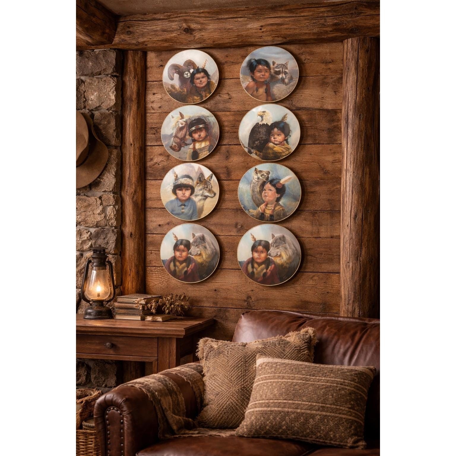 Vintage 1986 Perillo Pride of America\'s Indians Complete 8 Plate Set Artaffects