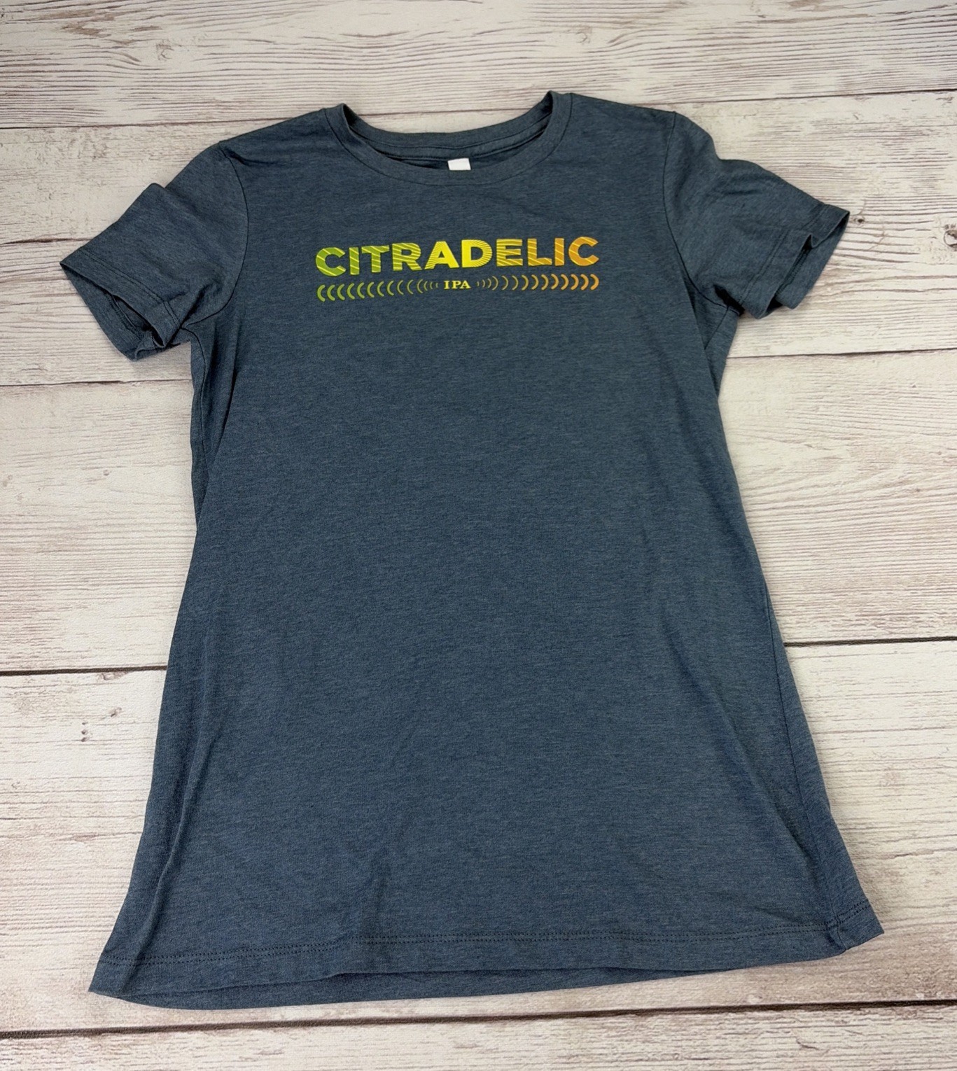 Bella Women\'s Large New Belgium Brewing Citradelic IPA Promo Shirt Gray FreeShip
