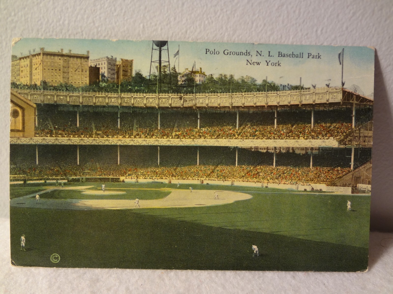 Polo Grounds National League Baseball Park New York Vintage Postcard 1936