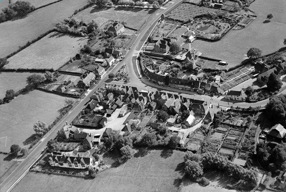 High Street and the village Biddenden England 1930 Old Photo