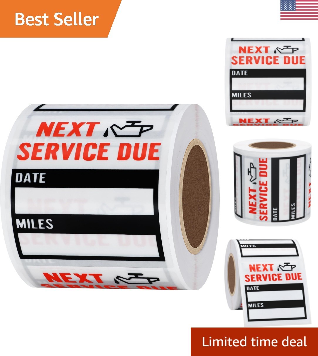 2x2 Inch Oil Change Reminder Stickers - 200 Clear PET Labels for Easy Tracking