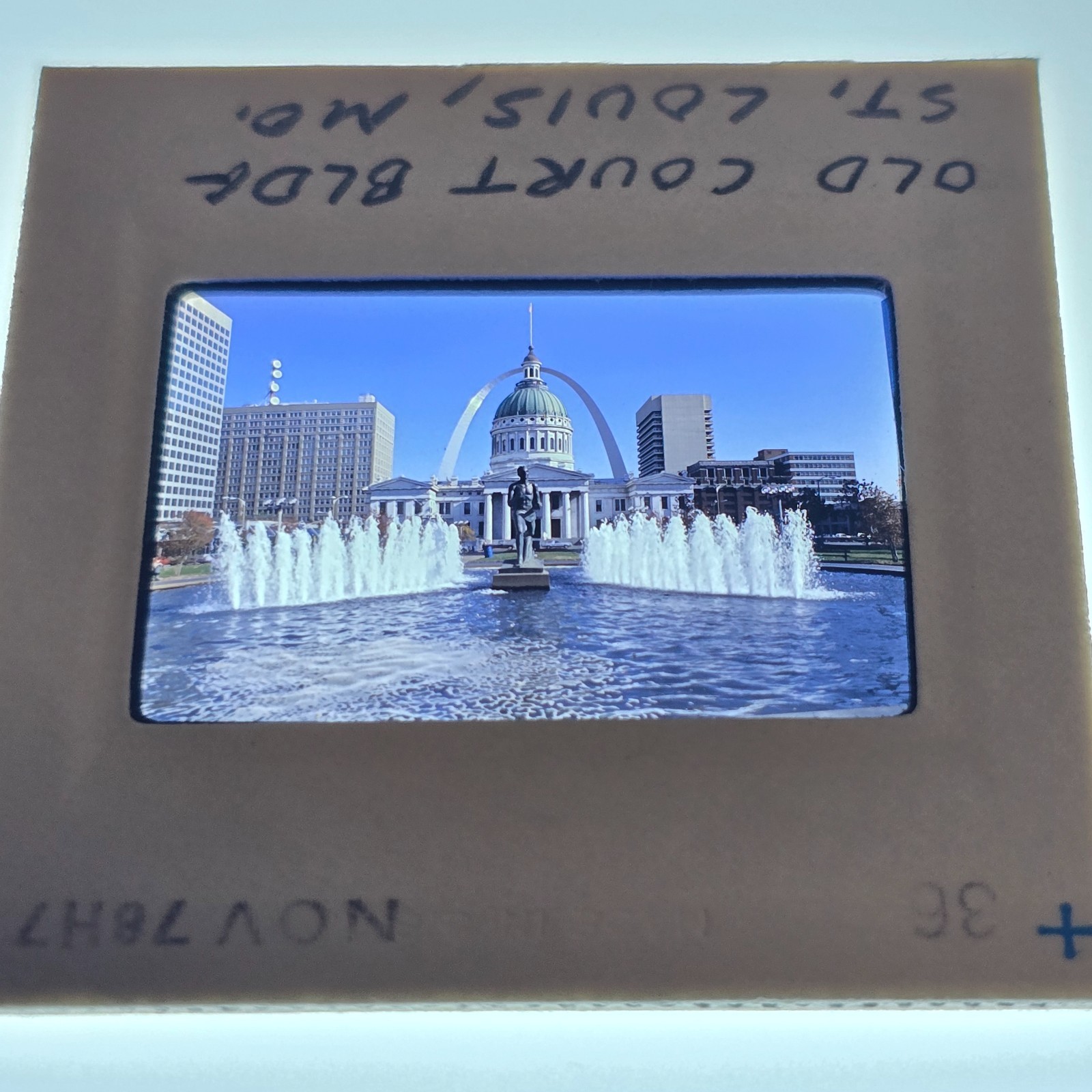 1978 St Louis Old Courthouse Gateway Arch Fountain Original 35mm Color Slide