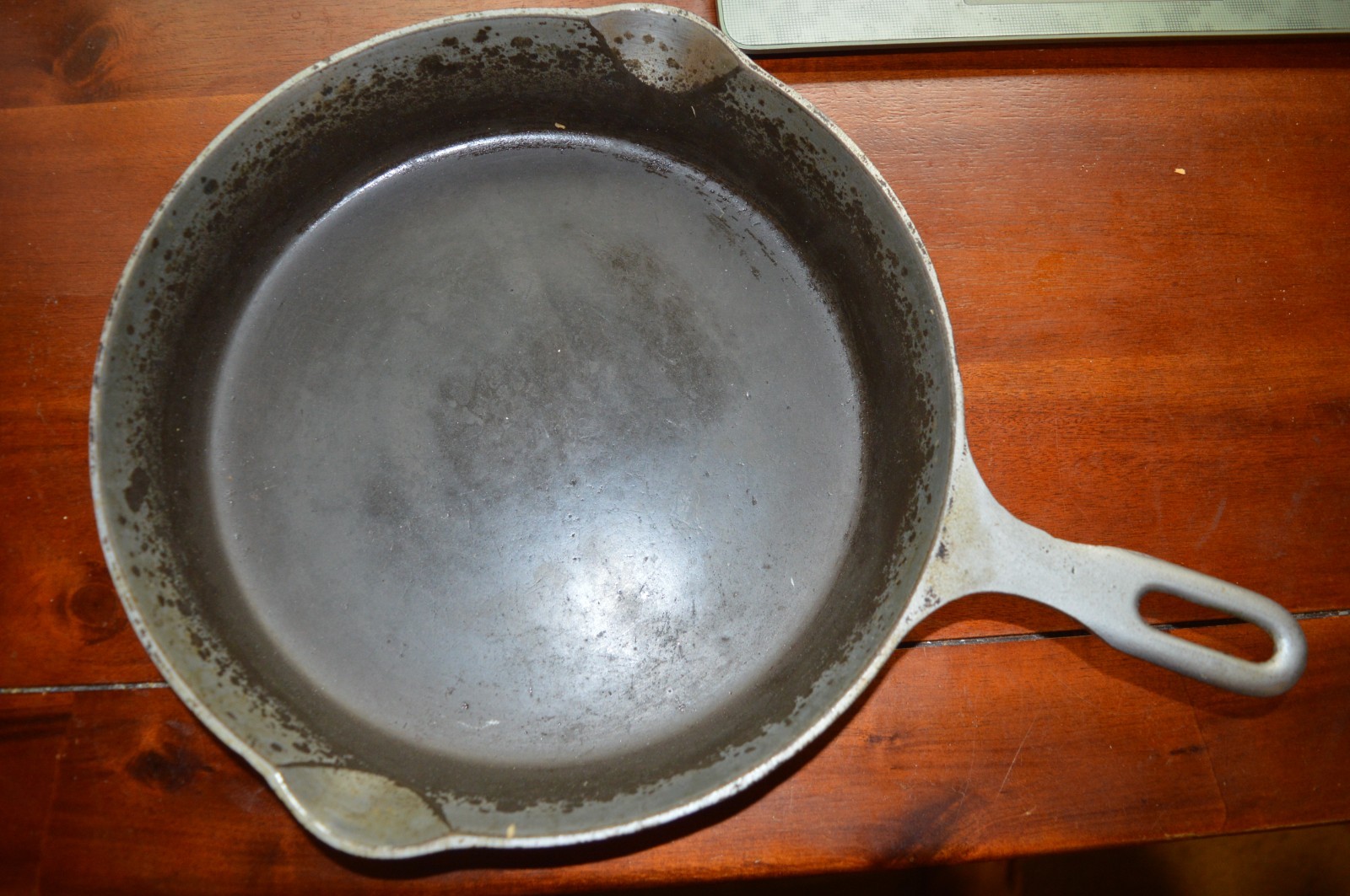 Griswold Iron Mountain Nickel Plated #8 1033A Cast Iron Frying Pan Skillet Flat