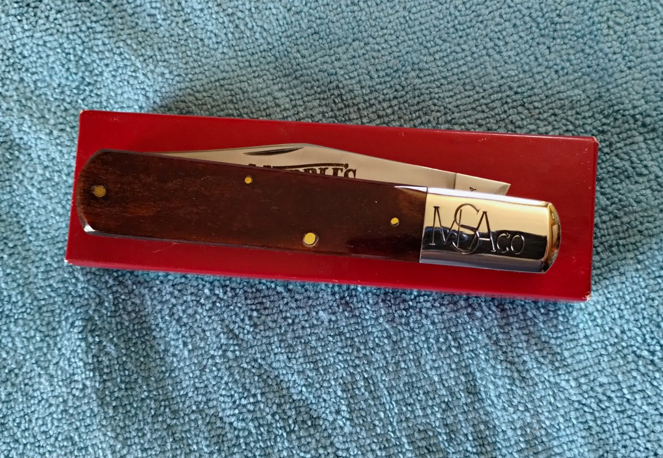 Marbles MSAco #71 Brown Bone  Granddaddy Barlow Pocketknife Made By Queen MIB