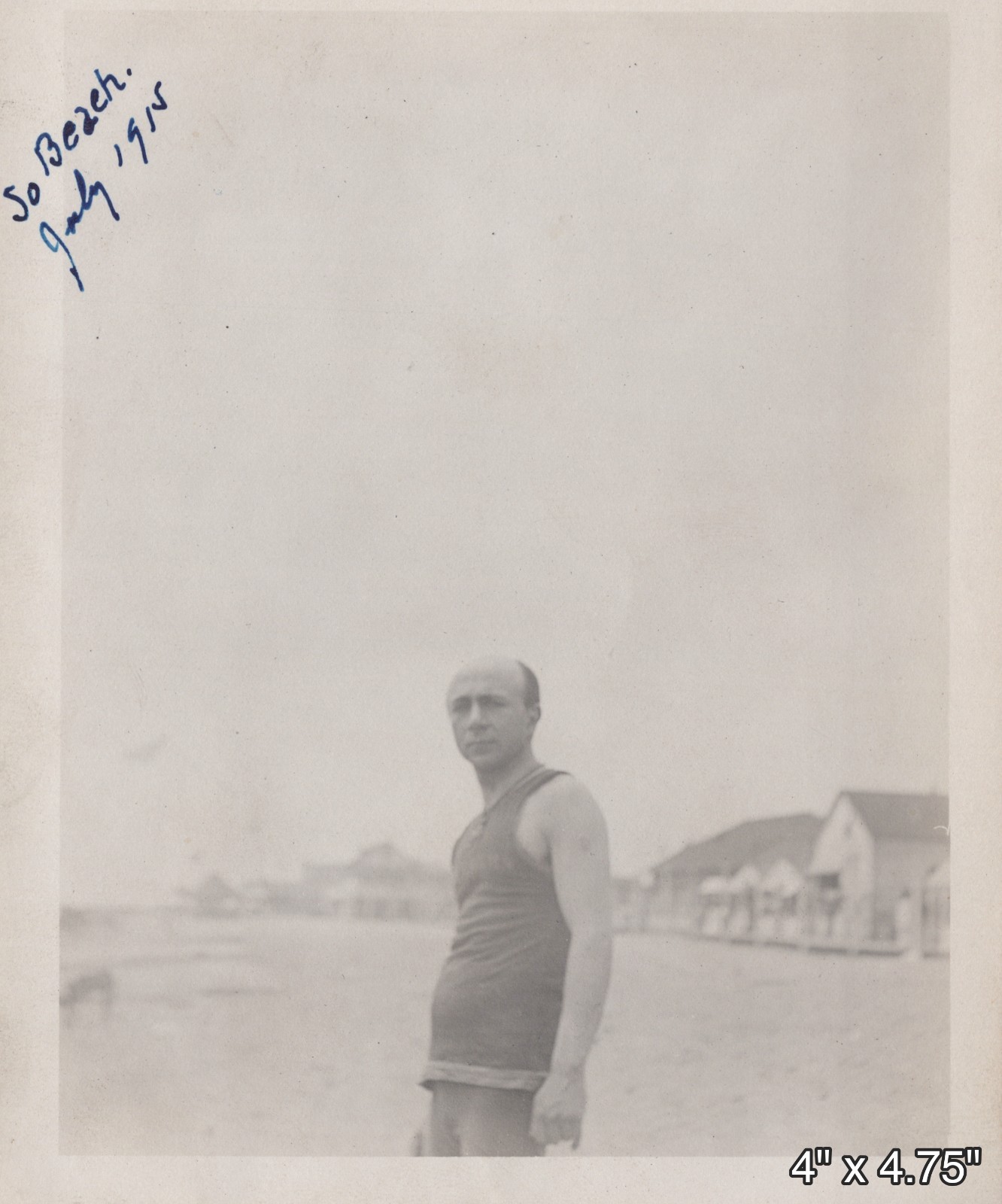 1915 Man Swimsuit Bathing Suit South Beach Staten Island New York VINTAGE PHOTO