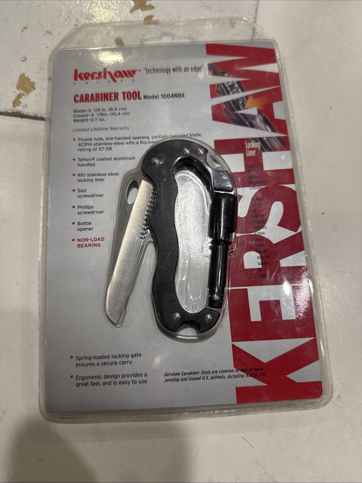 Kershaw 1004NBX Carabiner Tool Folding Knife Early Model Rare Brand New