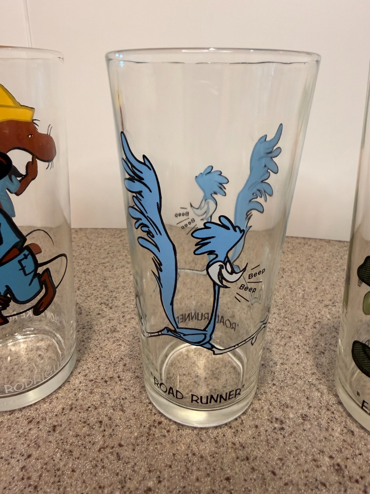 Vintage Pepsi Collector Series Glasses Set Looney Tunes Tom & Jerry 1970s