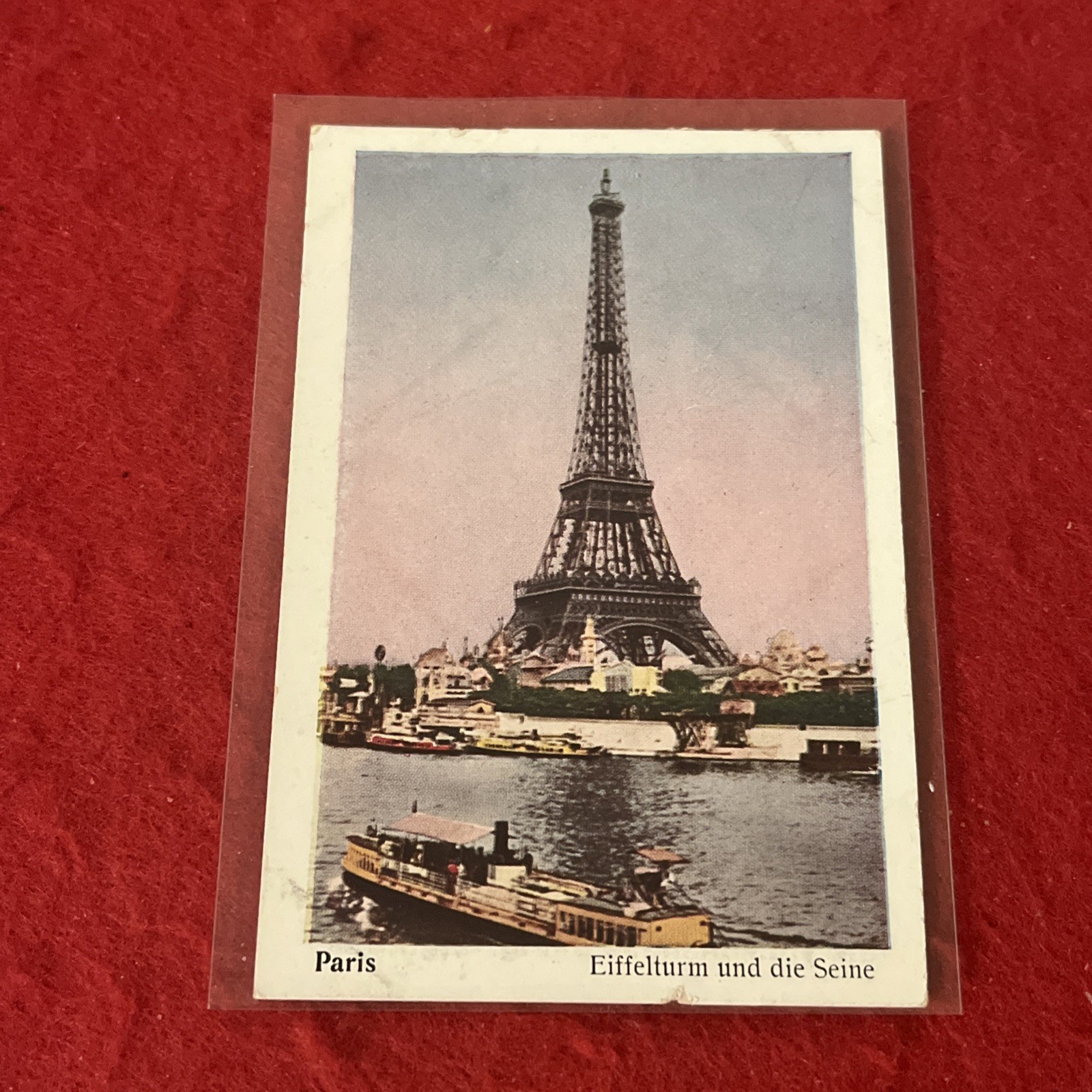 1930s Eckstein “With Eckstein Around The World” EIFFEL TOWER Tobacco Card #3  VG