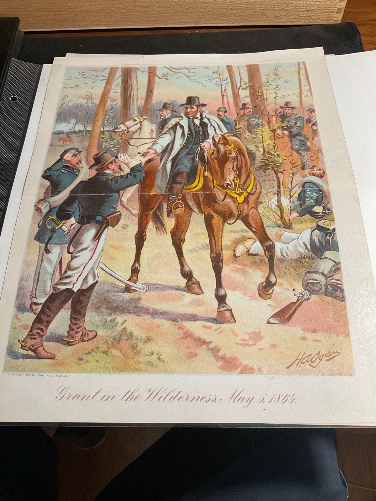 Antique Color Prints Grant and Sherman